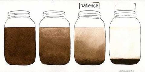 glasses of muddy water